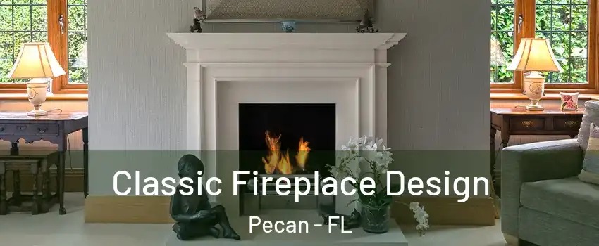 Classic Fireplace Design Pecan - FL