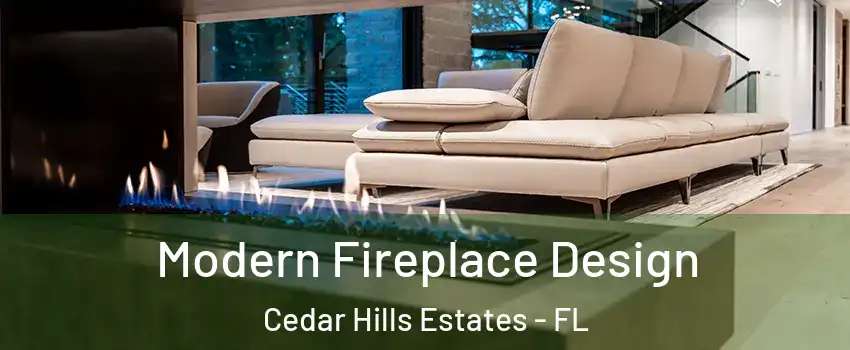 Modern Fireplace Design Cedar Hills Estates - FL